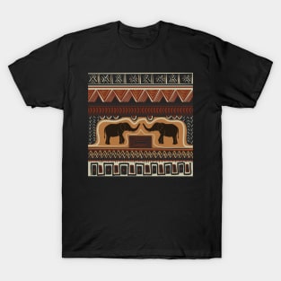 African Elephant Pattern T-Shirt